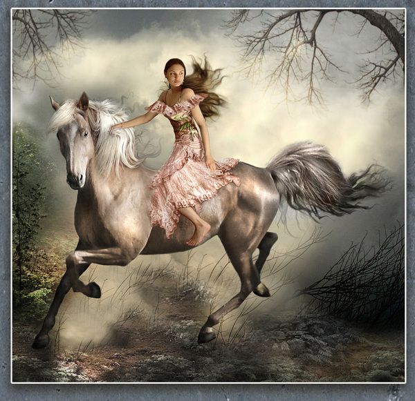 femme à cheval